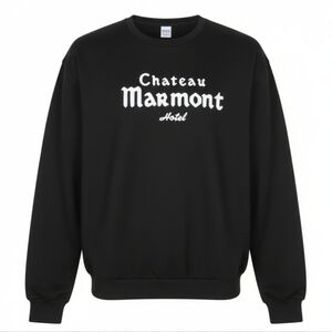 Chateau Marmont Black Logo Crewneck Sweater